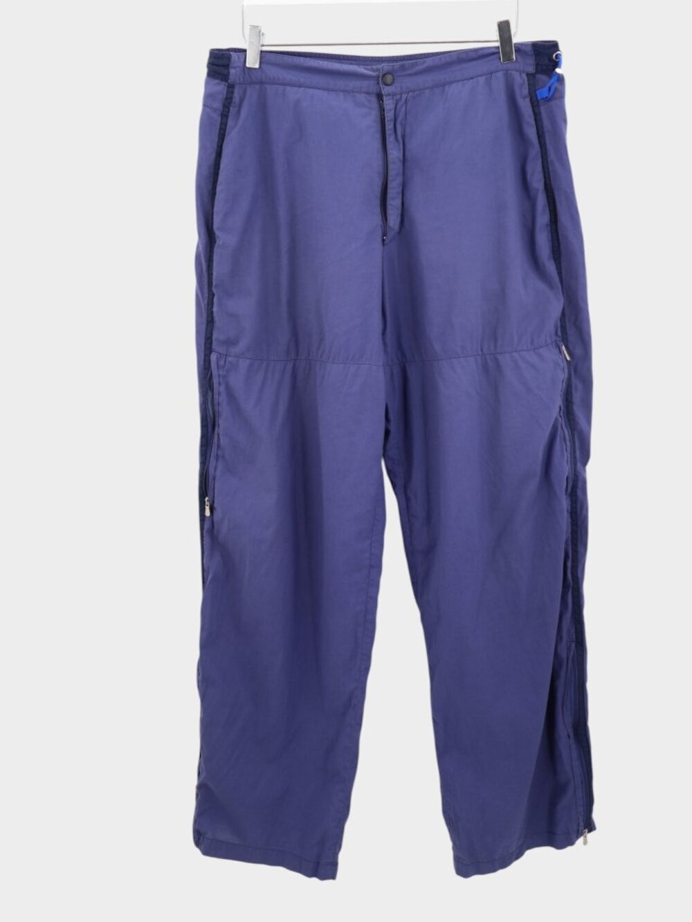 Versace Sport Men Blue Cotton Blend Track Pants Zip Ankle Athletic Trousers
